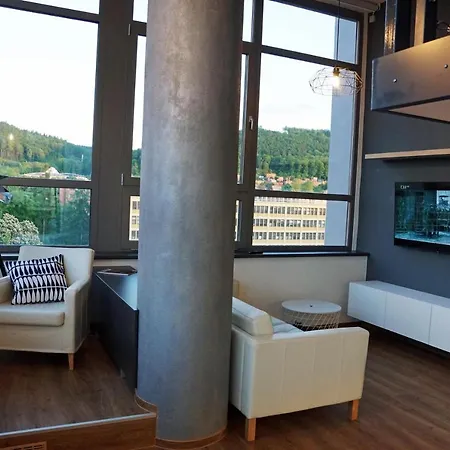 View Skyscraper Bata - Loft Xl Apartmán Zlín
